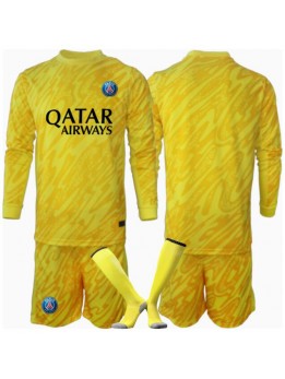 Paris Saint-Germain Torwart Ausweichtrikot für Kinder 2024-25 Langarm (+ Kurze Hosen)